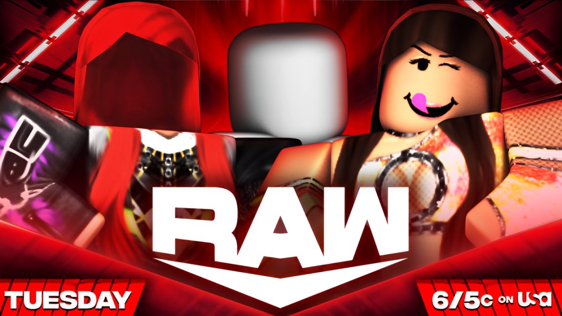WWERPMedia's tweet photo. Tomorrow on The RETURN of #WWERPRaw

🔥 #TripleJ opens the show for Season 2 of WWERP

🥉 #JyoSky &amp; #ChelseaGreen &amp; Mystery Opponent battle to determine the N1C for the Women's Champion

🩸"The Prince" #KyleBalor in action!

👊@Hood33x takes on #IsaacMcintyre

📺 6/5c on @Roblox https://t.co/luNGwg8fuP