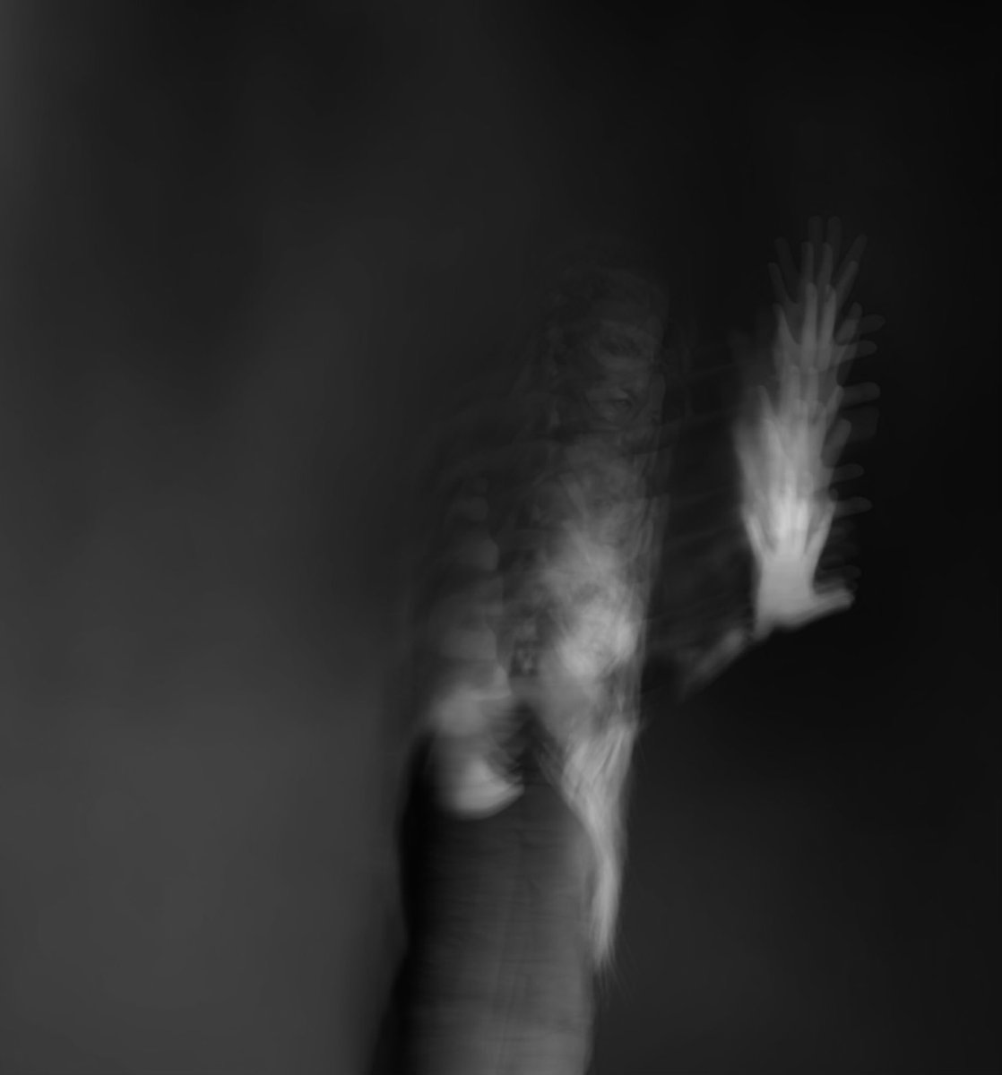 Intencional movimiento. Fotografía blanco y negro