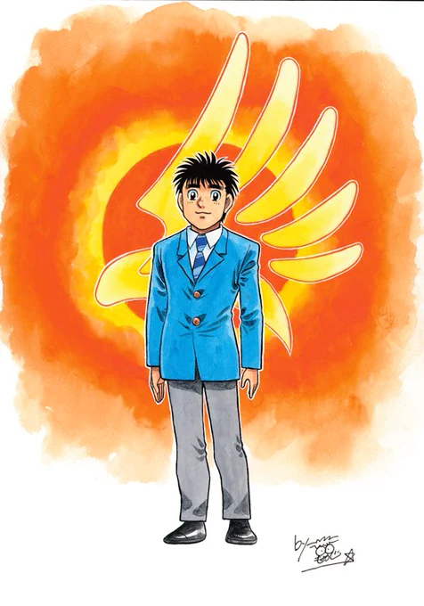【埼玉県立戸田翔陽高校、20周年おめでとうございます】イラストは周年記念に依頼されたものです。御縁があり戸田翔陽高校の校章は自分がデザインしました。あれから20年かあ、感慨深い。 