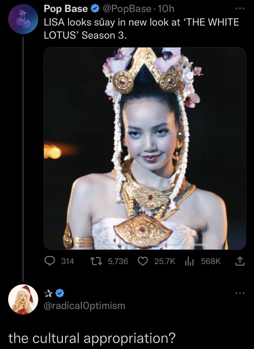 How can she appropriate her own culture?😭