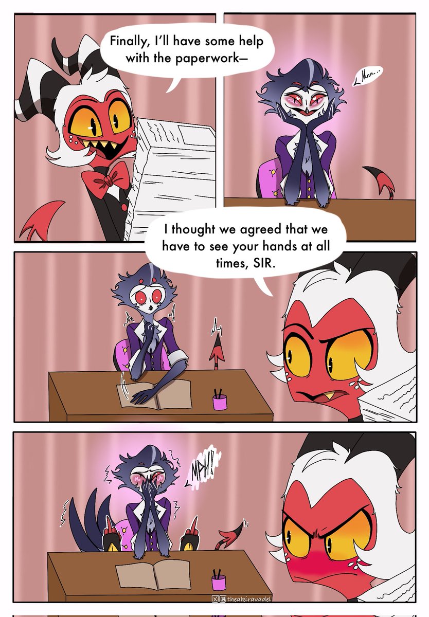 theakiravadel's tweet photo. He's just following directions (I had to draw it lol) Thanks @Murrielberries
#HelluvaBoss #stolitz https://t.co/4RADsG4FLx
