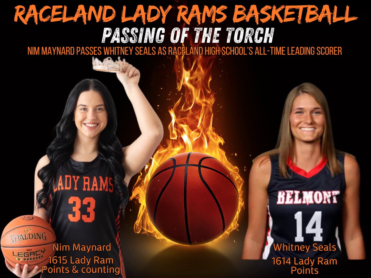 Congratulations Junior Nim Maynard for passing Whitney Seals Lady Ram scoring title!