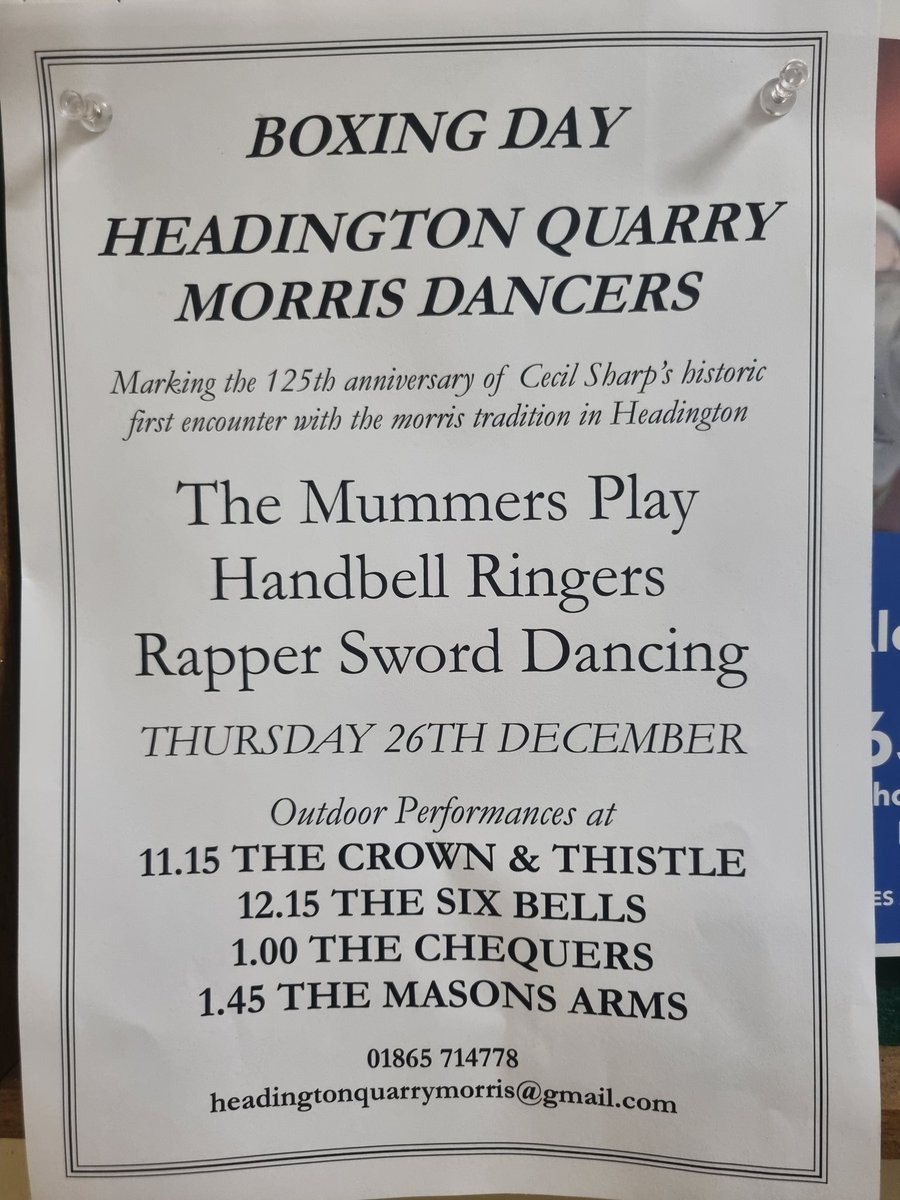 Final rehearsals tonight ready for Boxing Day. Mummers play, singing, bell ringing, sword dancing - join us!