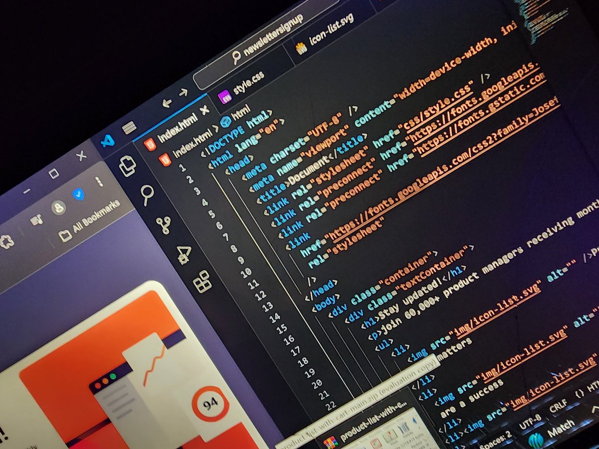 the_n0de's tweet photo. Day 1 working with #javascript 👨‍💻

Took on this @frontendmentor challenge. Looking forward to learning more in my practice.  used the includes method to verify the email instead of an actual verification regex. Why? idk

#100daysofcoding #100DaysOfCode  #javascript #CodeNewbie https://t.co/g8p6A5sFE3
