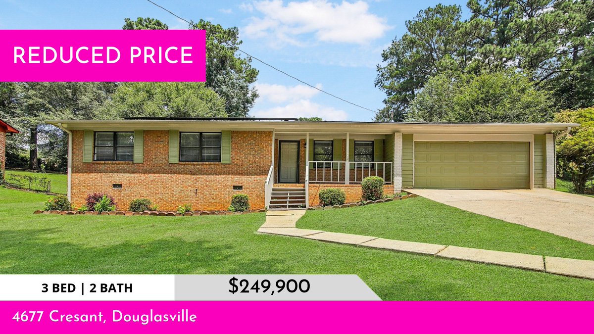 ChastityDiamond's tweet image. 📍 Reduced Price 📍 This recently reduced home at 4677 Cresant in Douglasville won't last long, so, don't wait to set up a showing! Reach out here or at (404) 444-6302 for more information!

#TheDiamondTeam #eXpR... homeforsale.at/4677_CRESANT_b…