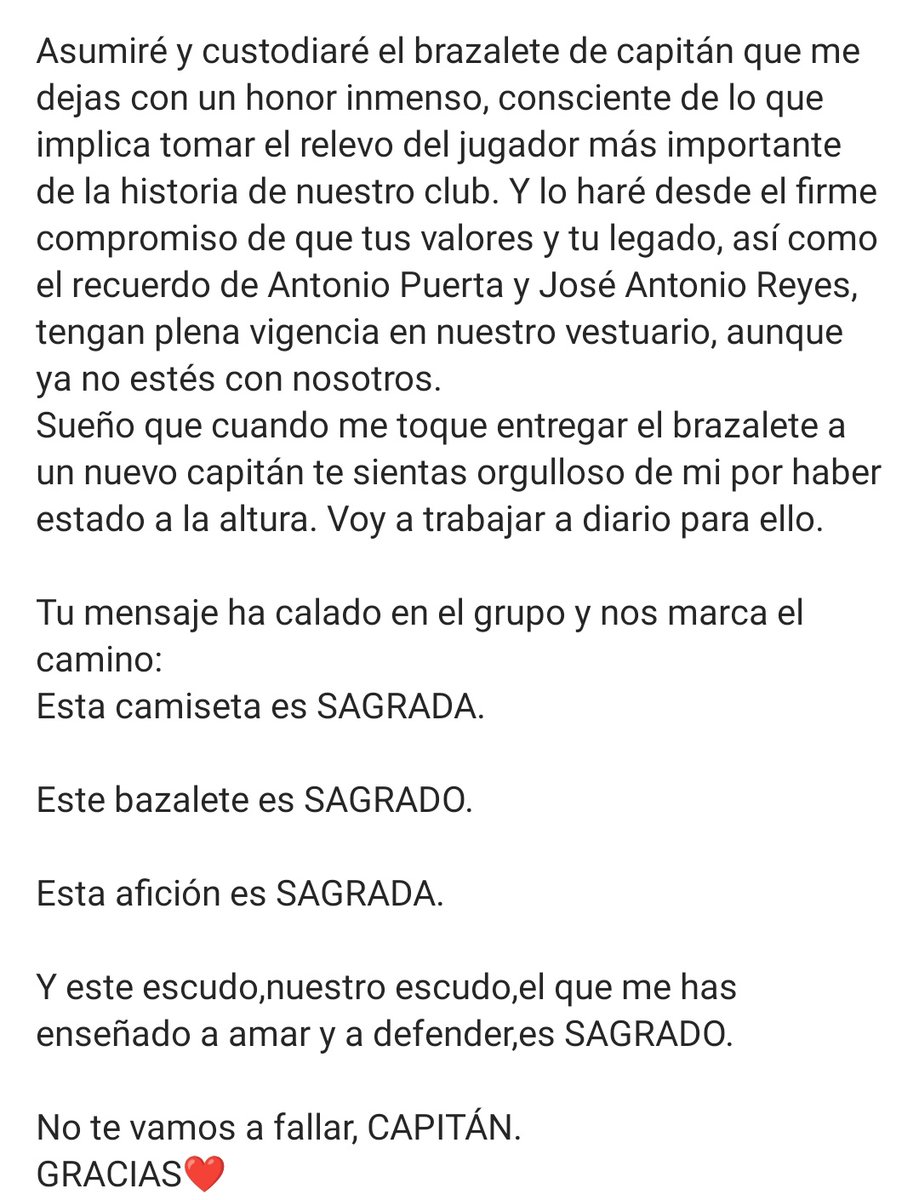 ElAbueloSFC's tweet photo. Impresionante texto de despedida de Gudelj a Jesús Navas🥹🥹🎩 https://t.co/ZlM9jjKKYh
