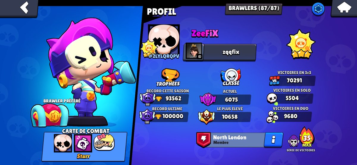 My 100k account has been hacked 3month ago . I just want to demonstrate that i’m the owner  DO something pls omg I lost m'y life 5500 hours of playing 3 master 70k 3v3 16k sd win 43 35all p11 i can't start from 0 The hacker use something illegaly <a href="/Dani_Supercell/">Dani</a> <a href="/FTMKeienburg/">Sabbatical | Frank™ KEIENBURG 🏳️‍🌈</a>