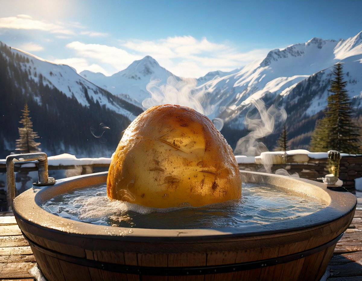 XRPotatocoin's tweet photo. The steam is rising, the tub is bubbling, and the potato is thriving. 🥔💦

Growth takes time—slow, steady, and strong—so we’re soaking up the tears of weak hands who sold below 100k MC. Those tears? The perfect fertilizer. 🌱

Everything before today was just a taste test of what’s cooking. Bull season and meme season are about to get scorching hot again—and tastier than ever. 🔥🥔
