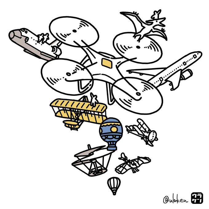 1903年12月17日、ライト兄弟が動力飛行機「ライトフライヤー」の初飛行に成功。ちょっとした歴史を知っていると、絵を描くのがもっと楽しくなる。#飛行機の日 