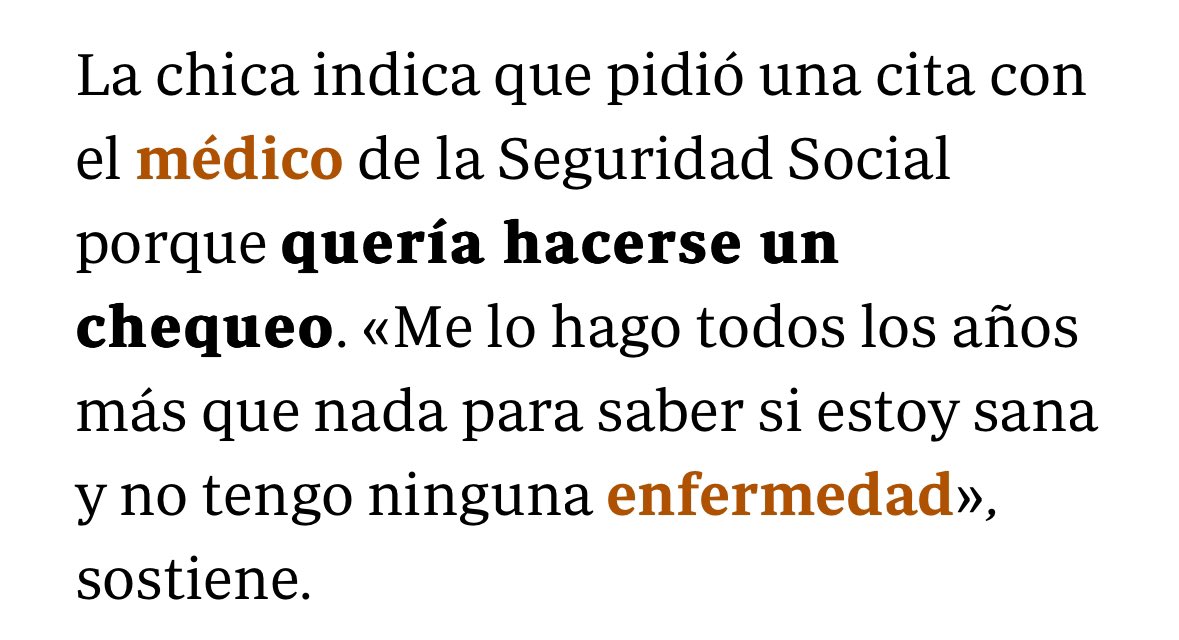 Señores del <a href="/abc_es/">ABC.es</a>, 'el médico de la Seguridad Social' no existe. En todo caso será el médico del Servicio Nacional de Salud de su respectiva comunidad autónoma. ¡Aprovecho! En adultos sanos y asintomáticos no se recomienda practicar análiticas de sangre periódicas anuales.
