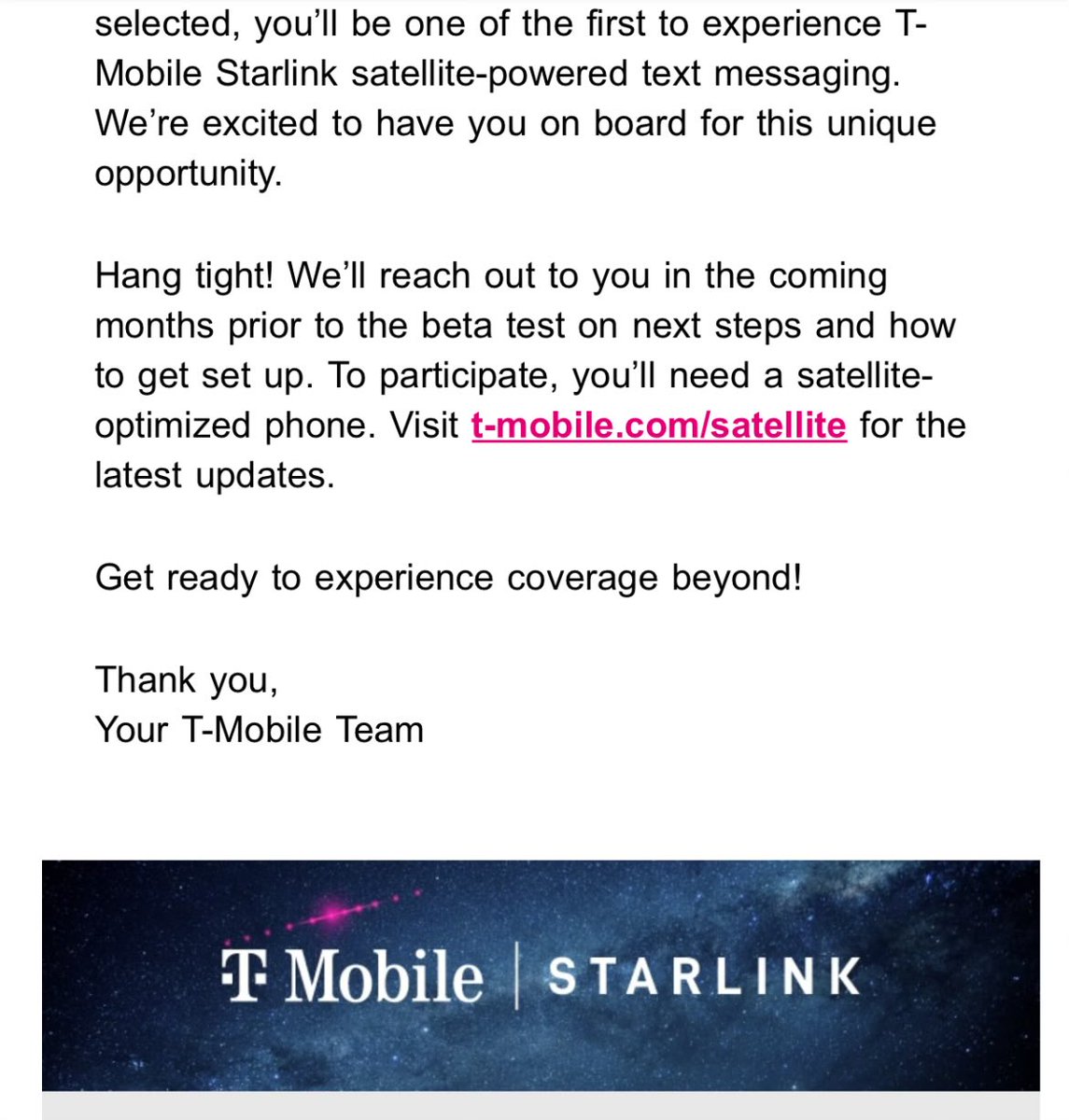 mave99a's tweet photo. Direct to Starlink Mobile is coming! https://t.co/bkCKmV6EDU