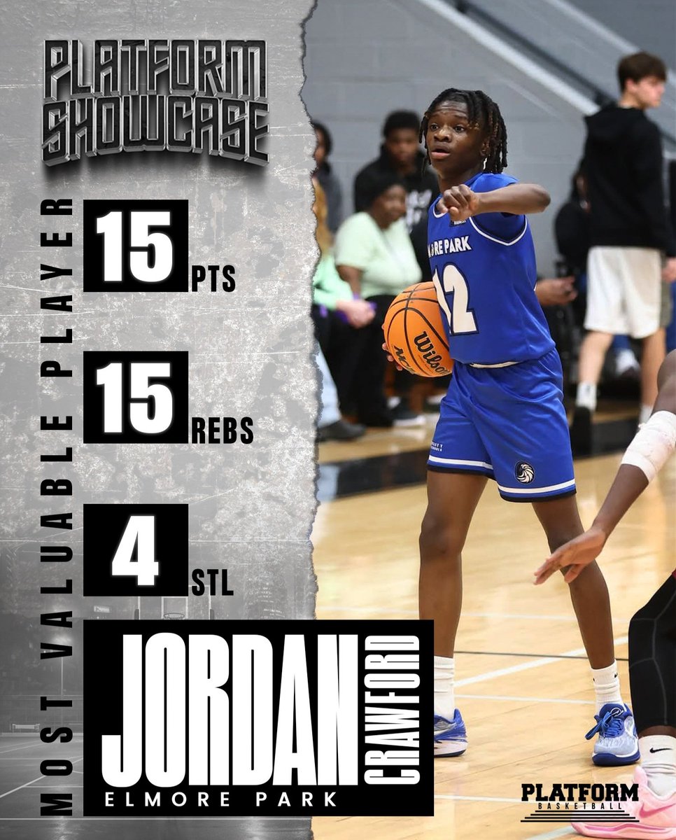 Platform Showcase Middle School MVP, Jordan Crawford.