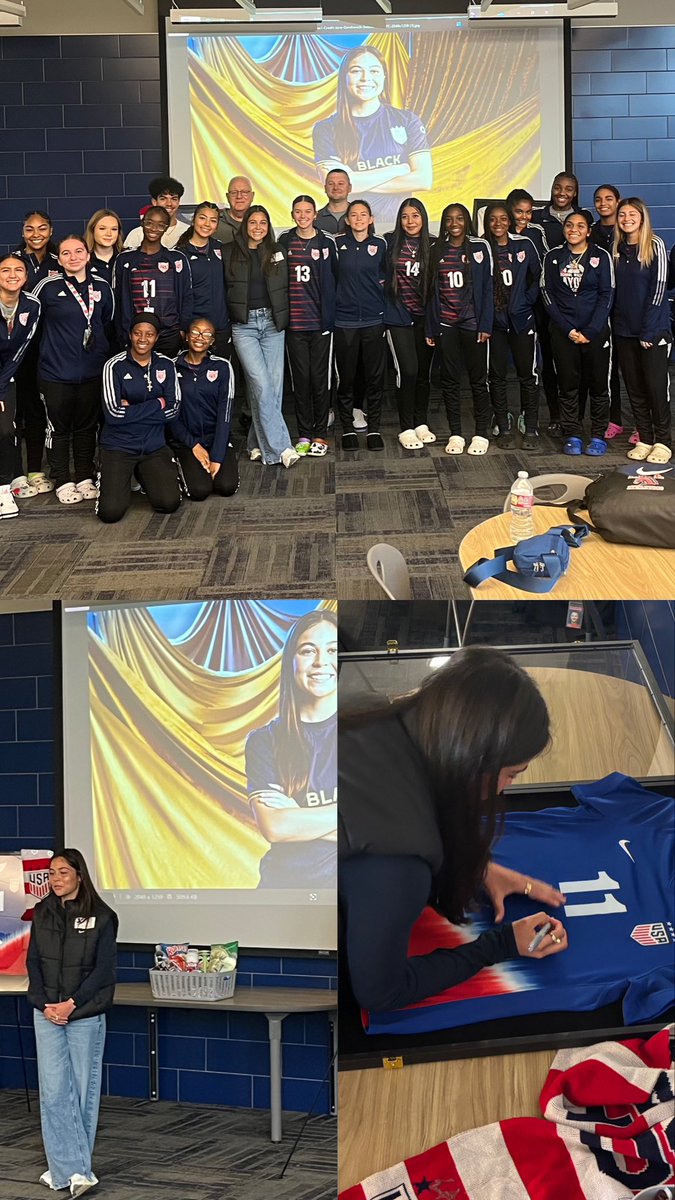 LHSW_Soccer's tweet image. Thank you @AdamesEmeri for speaking to our team today! Best of luck to you in the future, we’re supporting you all the way!! @lifemustangs @coachwelch67 @SLThrush