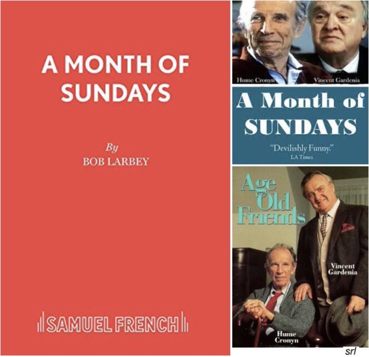 SaveRedlandLibr's tweet photo. 10:55pm TODAY on @TalkingPicsTV
The 1989 #Comedy #Drama TVFilm📺 “A Month of Sundays” (aka “Age-Old Friends”) directed by #AllanKroeker from a screenplay by #BobLarbey & adapted from his 1985 play🎭
🌟#HumeCronyn #VincentGardenia #TandyCronyn #BarryFlatman #MicheleScarabelli https://t.co/QNTRlpHzyS