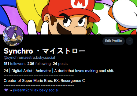 ArtworkSynchro's tweet image. Welp, it is done. Starting today, I will no longer be posting new content onto this Twitter/X page no more. 

If you guys want to keep up with my recent stuff, y&apos;all can find me on Bluesky, YouTube and every other site under the sun.

Laters! 👋

linktr.ee/SynchroMaestro