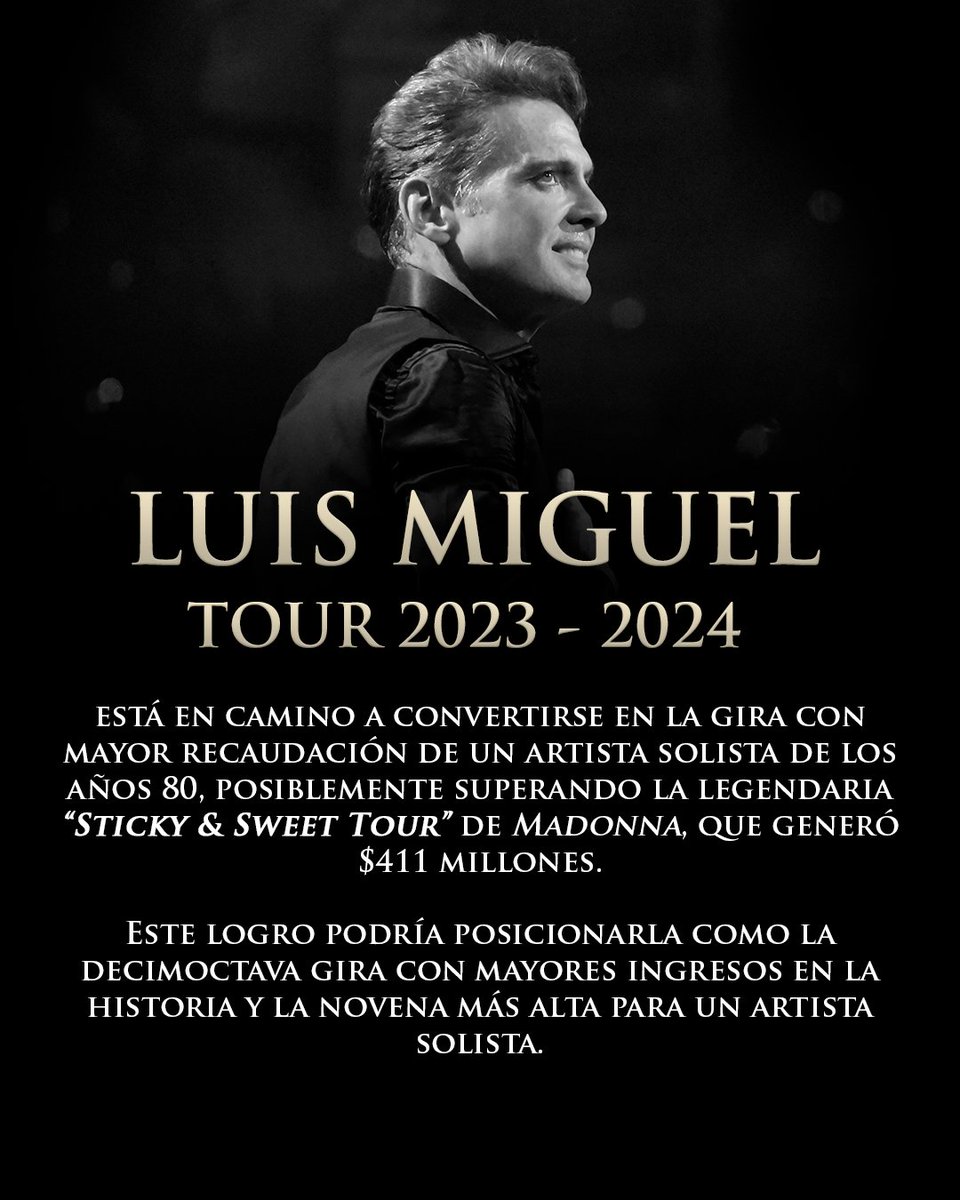 TuMiradaMexOfic's tweet photo. Un orgullo haber sido parte de esta gira tan increíble! 
Felicidades Micky!
@LMXLM #luismiguel #luismigueltour2024 #elsoldemexico https://t.co/pBH675HeP5