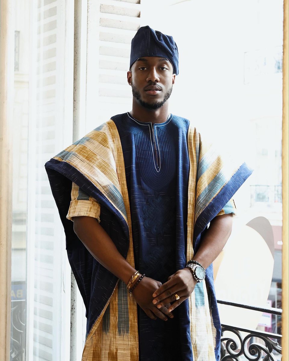 That one. "Agbada" designed from Benin 🇧🇯 &amp; "Faso Danfani" fabric from Burkina Faso 🇧🇫