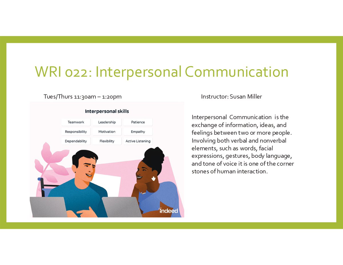 NOW OPEN! For ALL class standing students!