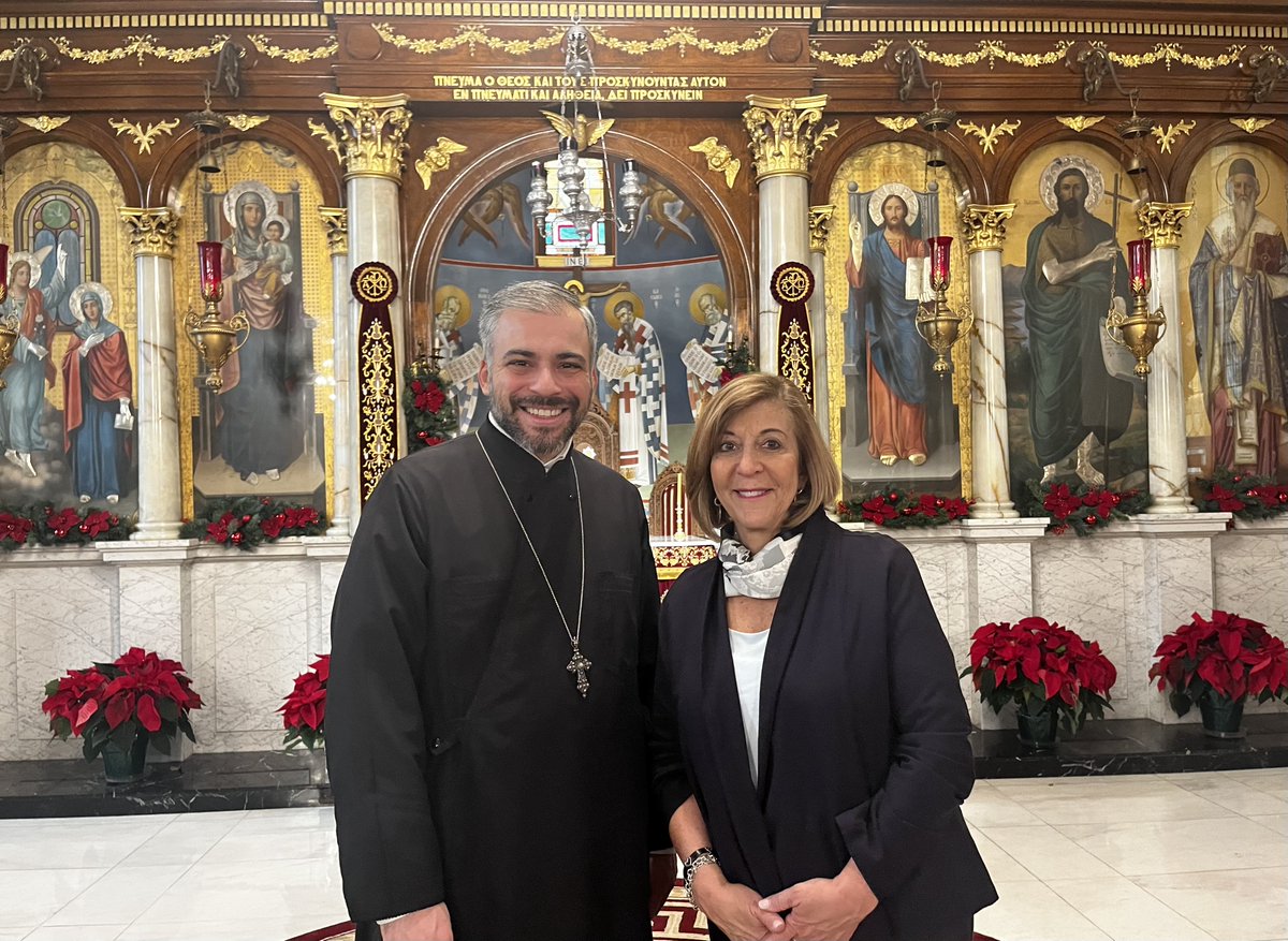 feigenholtz's tweet photo. Father Stamati and the Annunciation Greek Orthodox Cathedral staff welcomed us for a tour of their historic church this morning. Their work to provide weekly hot meals to our Gold Coast area neighbors is inspiring. https://t.co/arANGJ69fB