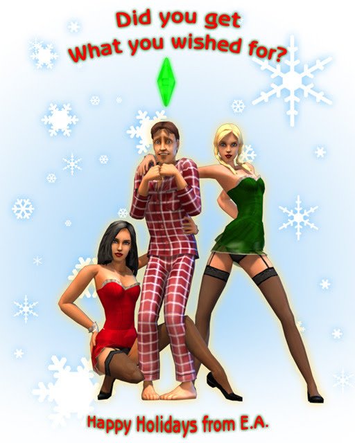 Sims_Nostalgia's tweet photo. The Sims 2 promotional images for the holidays (2004) https://t.co/bjCtTiIHyu