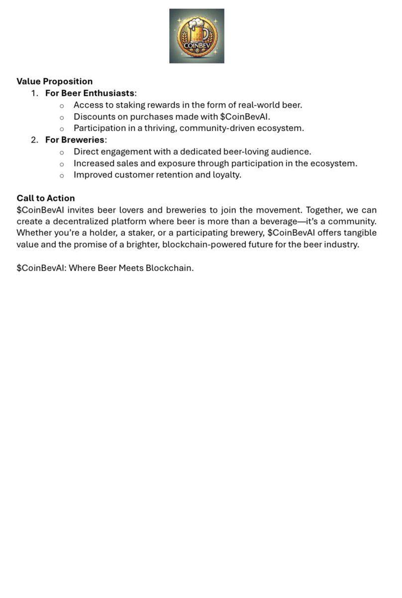 #CoinBev Whitepaper 
Let’s flip the beer market!
Prost!