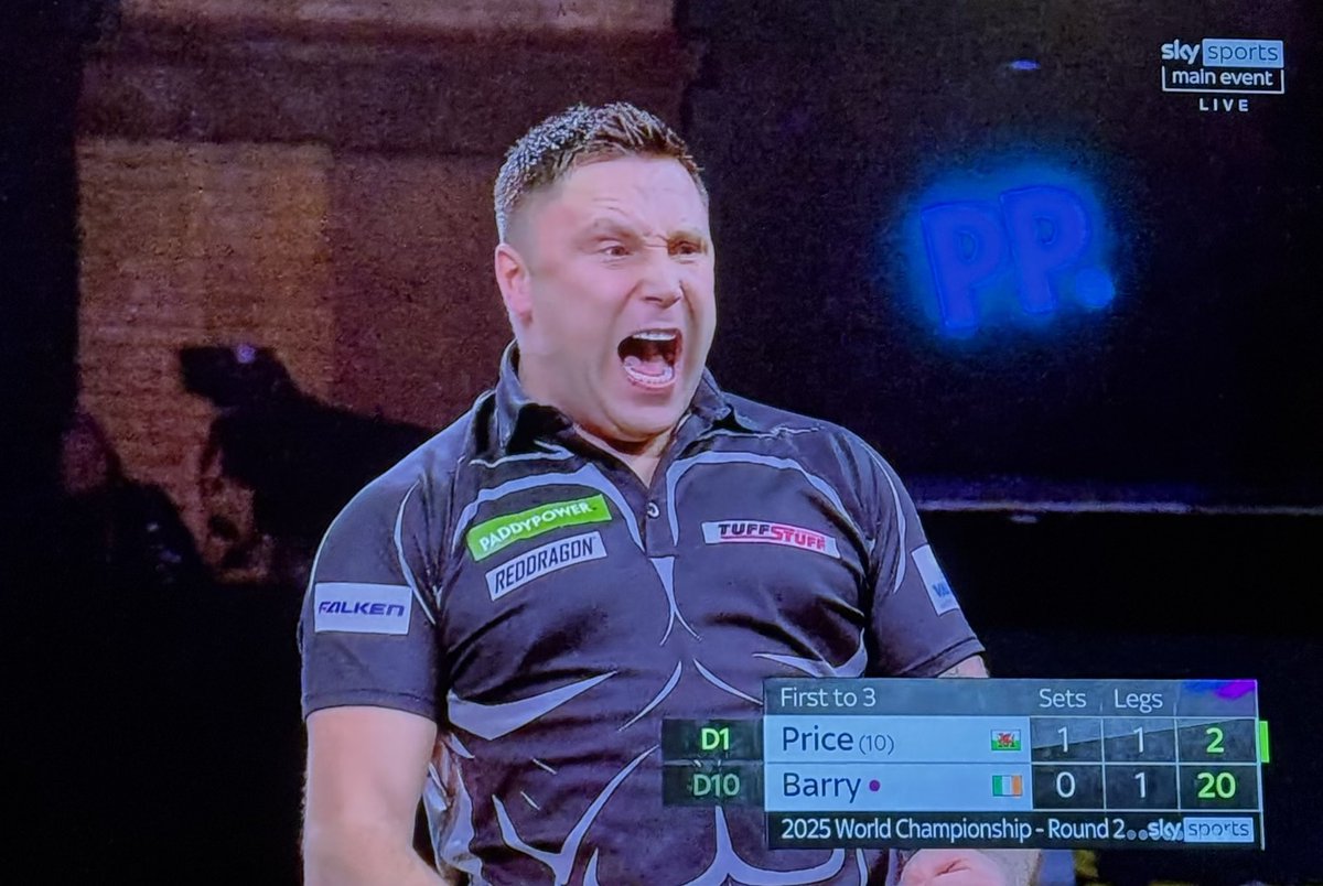 The face of a man that had 6 darts at double 1