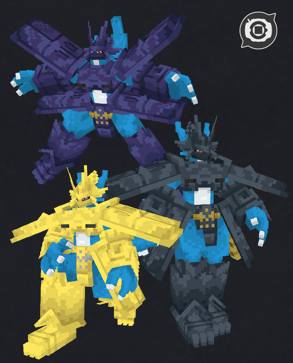 DigimobsMod's tweet image. The winner of our 02 Armor Edition poll, Magnamon! Everybody act surprised

#Digimon #digimobs #Blockbench #minecraft #デジモン