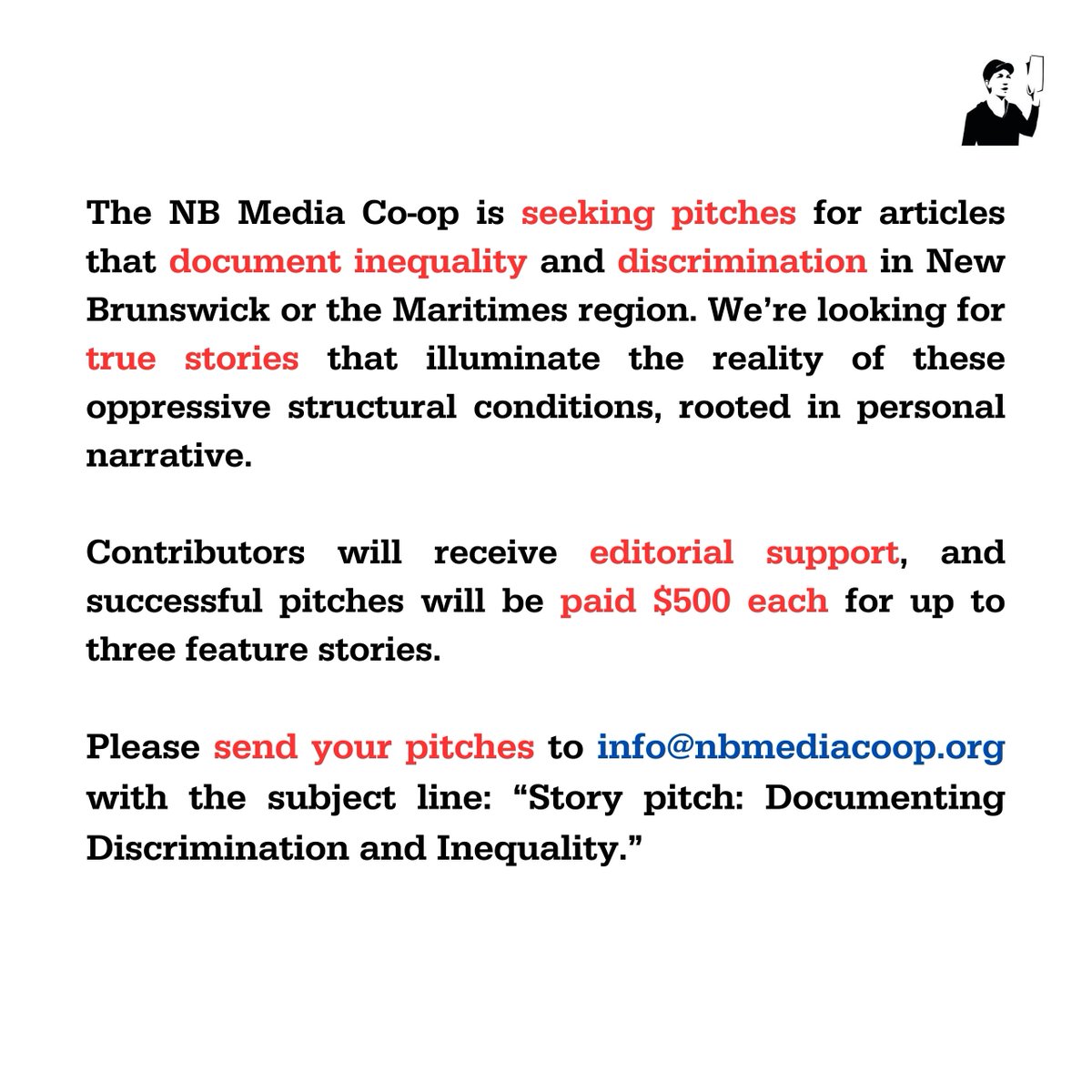 Documenting discrimination and inequality | Paid writing opportunity | Call for pitches

nbmediacoop.org/2024/12/16/doc…