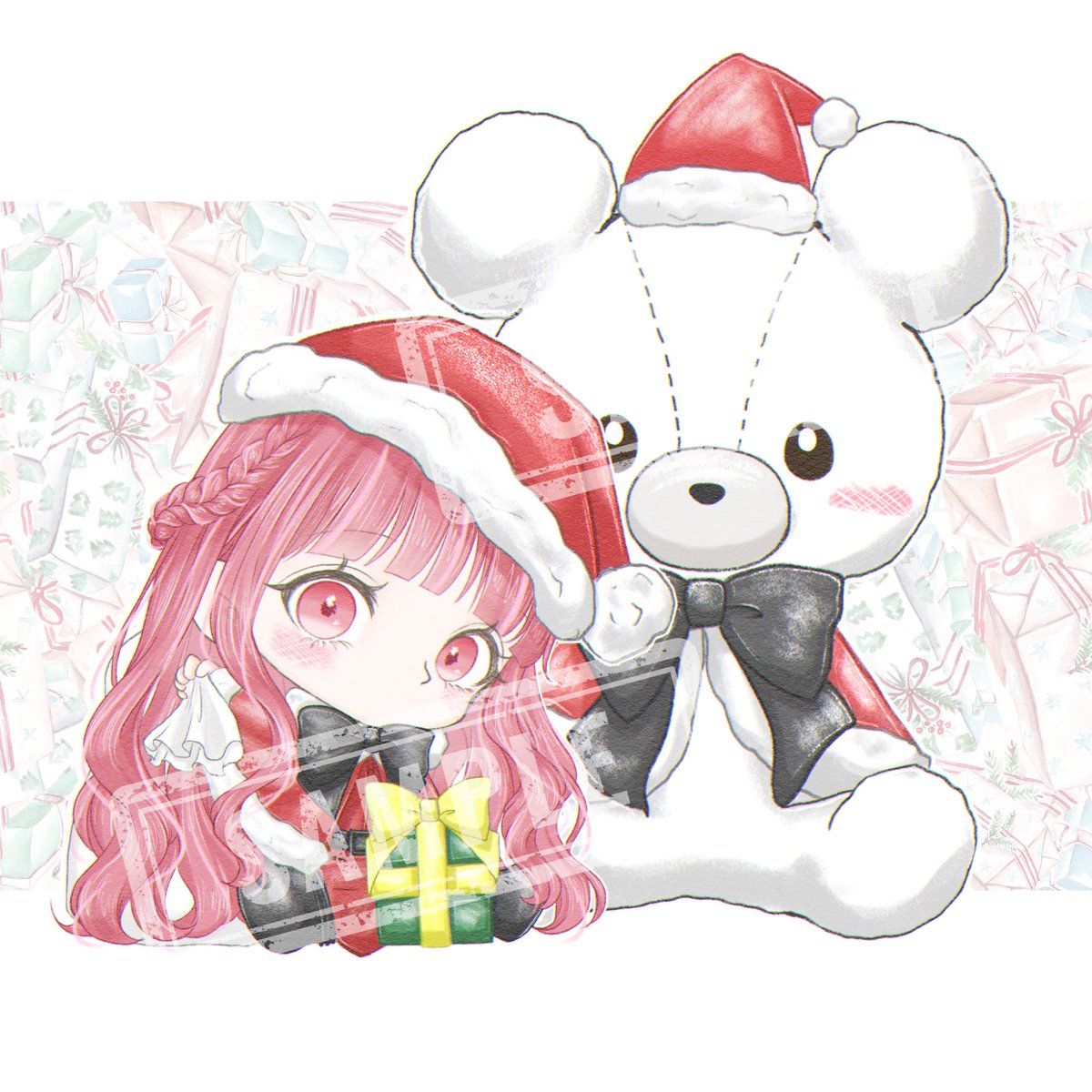 m_y_7483's tweet photo. 朝起きたらかわいいイラスト届いてたぁ♡
クリスマスまであと少し♡(* ॑꒳ ॑* )ゎ‹ゎ‹

かわいいイラストありがとうございました💕︎

𓐣　#muuni_AL ︙＠muuuni_2nd https://t.co/Se3gnwtYyH