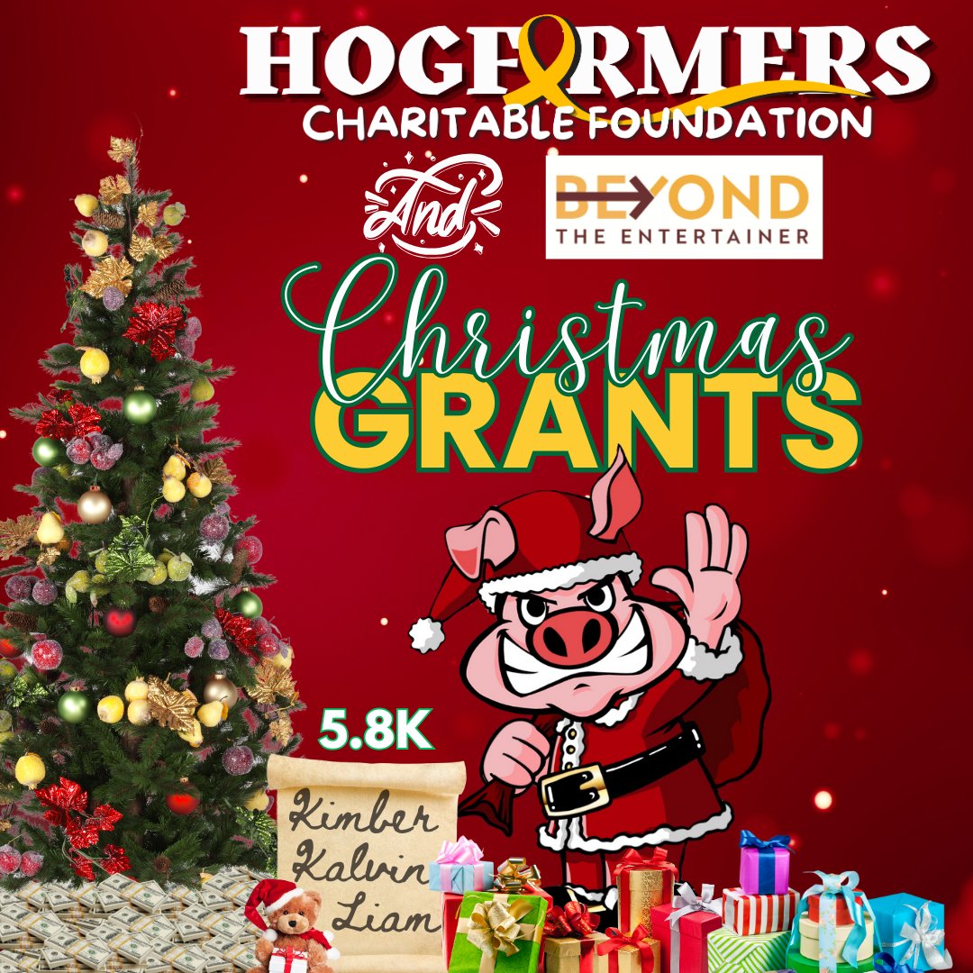 Hogfarmers Charitable Foundation (@thehogfarmers) on Twitter photo Due to your amazing support filling Christmas Wishlists, we were able to partner with our friends <a href="/Beyondthe72/">Beyond the Entertainer</a> and provide 3 Christmas Grants. 1.9K to Kimber and Kalvin families and 2k to the Liam family as part of their #LenoClaus campaign! Due to your amazing support filling Christmas Wishlists, we were able to partner with our friends <a href="/Beyondthe72/">Beyond the Entertainer</a> and provide 3 Christmas Grants. 1.9K to Kimber and Kalvin families and 2k to the Liam family as part of their #LenoClaus campaign!