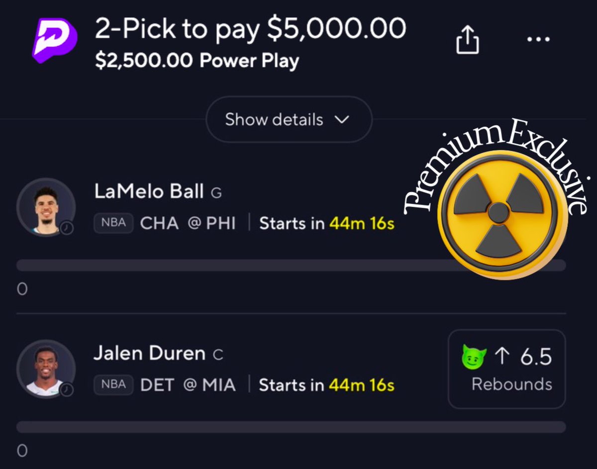 PickCityHQ's tweet photo. $3,000 to 1 person if Duren gets 7! 😈

Just like and comment to enter! ✅

I dropped 6 nukes in the premium today btw… ☢️ https://t.co/8BYKWQp3cQ