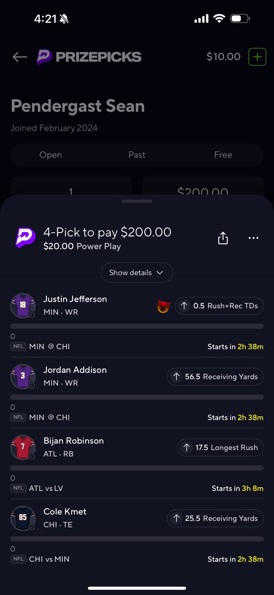 SeanTPendergast's tweet photo. MNF doubleheader with ZERO #Texans ramifications — PERFECT for @PrizePicks … here is my lineup tonight…
Download the PP app and use my code 610 to get a $50 bonus immediately for playing $5 lineup .. WIN REAL MONEY!
LINK: https://t.co/embVdHoYPT #ad #runyourgame https://t.co/JcdpB4J6GJ