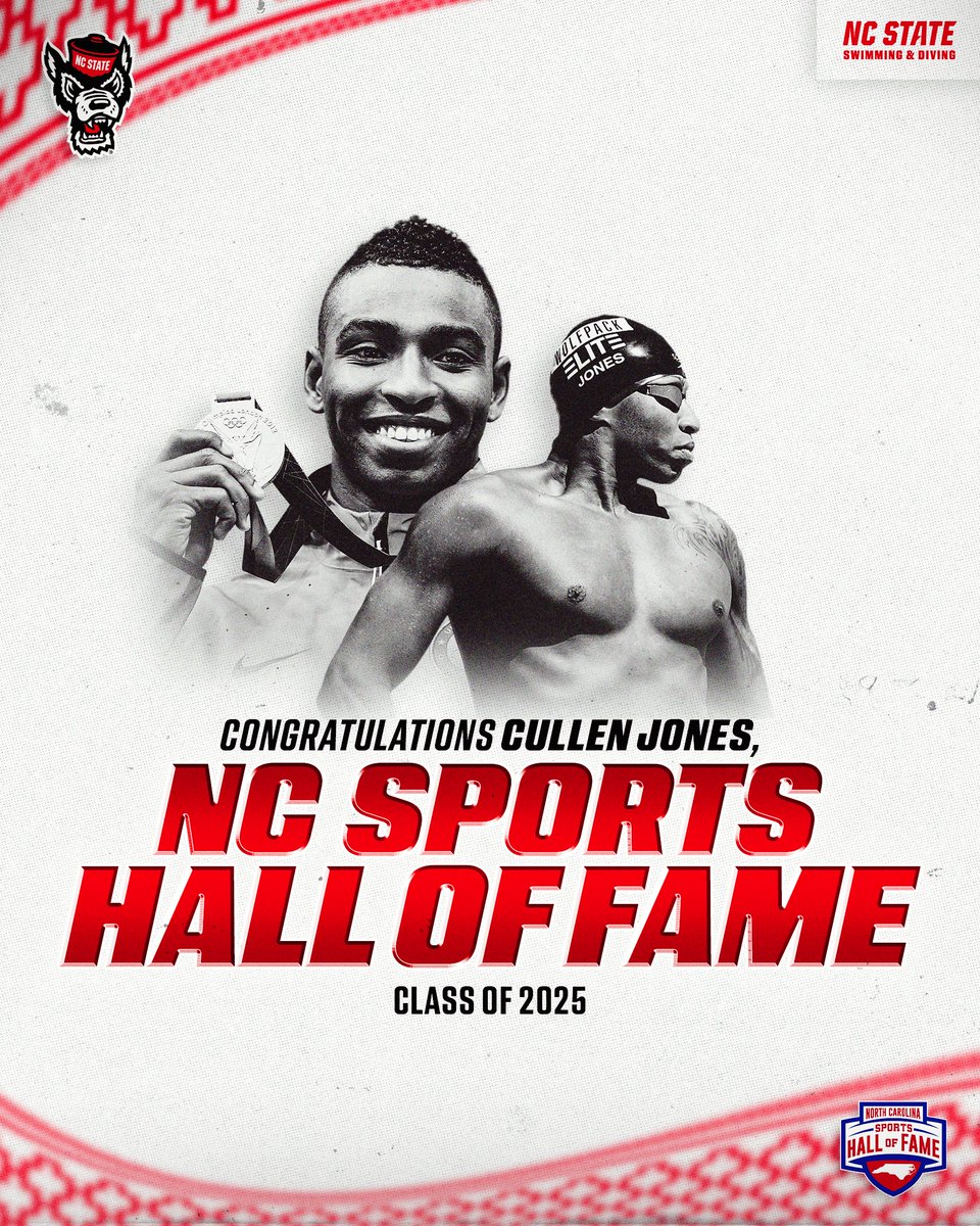 To a career that has paved the way for generations to come!

Congratulations Cullen Jones on being inducted into the NC Sports Hall of Fame class of 2025!
#GoPack🐺
