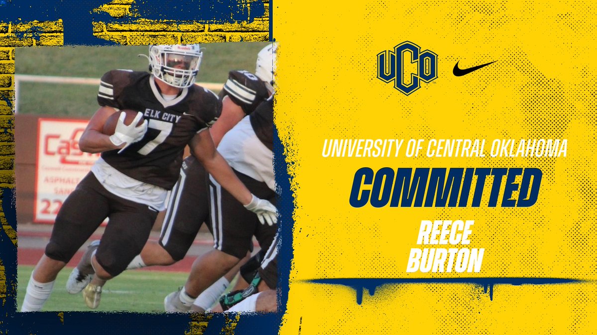 Reece Burton (@reeceburton07) on Twitter photo Iām blessed to announce that Iām committing to <a href="/ucobronchofb/">UCO Football</a>. Thank you to my family, friends, and coaches for all the support. #rollchos
<a href="/bigelksfootball/">Elk City Football</a> <a href="/Coach_Harwell/">Jesse Harwell</a> <a href="/Pbriningstool/">Patrick Briningstool</a> <a href="/PrepRedzoneOK/">Prep Redzone Oklahoma</a> <a href="/6starfootballOK/">Six Star Football | OKLAHOMA</a> <a href="/VYPEOK/">VYPE Oklahoma</a> Iām blessed to announce that Iām committing to <a href="/ucobronchofb/">UCO Football</a>. Thank you to my family, friends, and coaches for all the support. #rollchos
<a href="/bigelksfootball/">Elk City Football</a> <a href="/Coach_Harwell/">Jesse Harwell</a> <a href="/Pbriningstool/">Patrick Briningstool</a> <a href="/PrepRedzoneOK/">Prep Redzone Oklahoma</a> <a href="/6starfootballOK/">Six Star Football | OKLAHOMA</a> <a href="/VYPEOK/">VYPE Oklahoma</a>