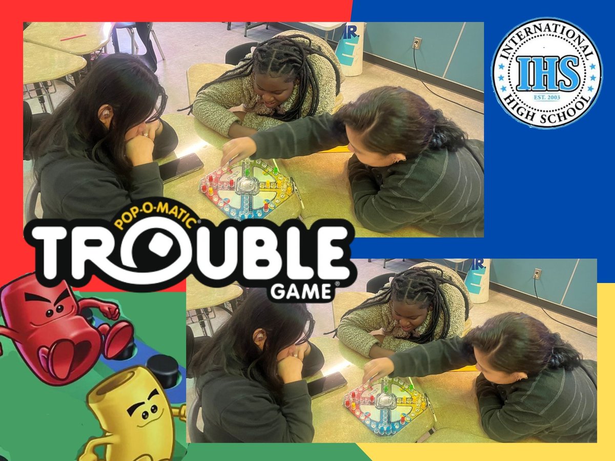 ThaEducaTORR's tweet photo. The only "trouble" these young ladies caused me this semester was beating me senseless in this game. This was one of my favorite board games growing up and I'm glad I had the opportunity to share it with my kiddos today! @InternationalHS  #Trouble #BoardGames #timeless https://t.co/1vYpIbBcpo