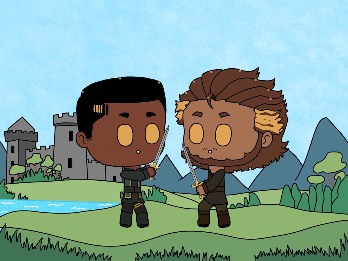 “Medieval Times Arc” adam and steve belong to <a href="/deoidesign/">Deo🧛‍♂️🐺</a> #timeandtimeagainwebtoon #webtoonfanart #digitalart