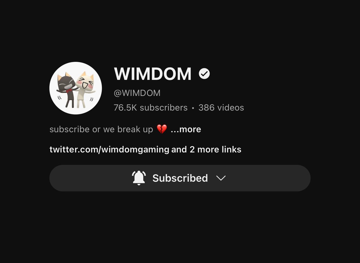 wimdomgaming's tweet photo. We're verified on YouTube! 🎉

This is the OFFICIAL channel for WIMDOM ✅

We're so thankful for making it this far, but we're not even close to being done yet! To those who supported us throughout our journey, THANK YOU 🥲

- Jordan &amp; Megan ❤️ https://t.co/X55JmM3PLP