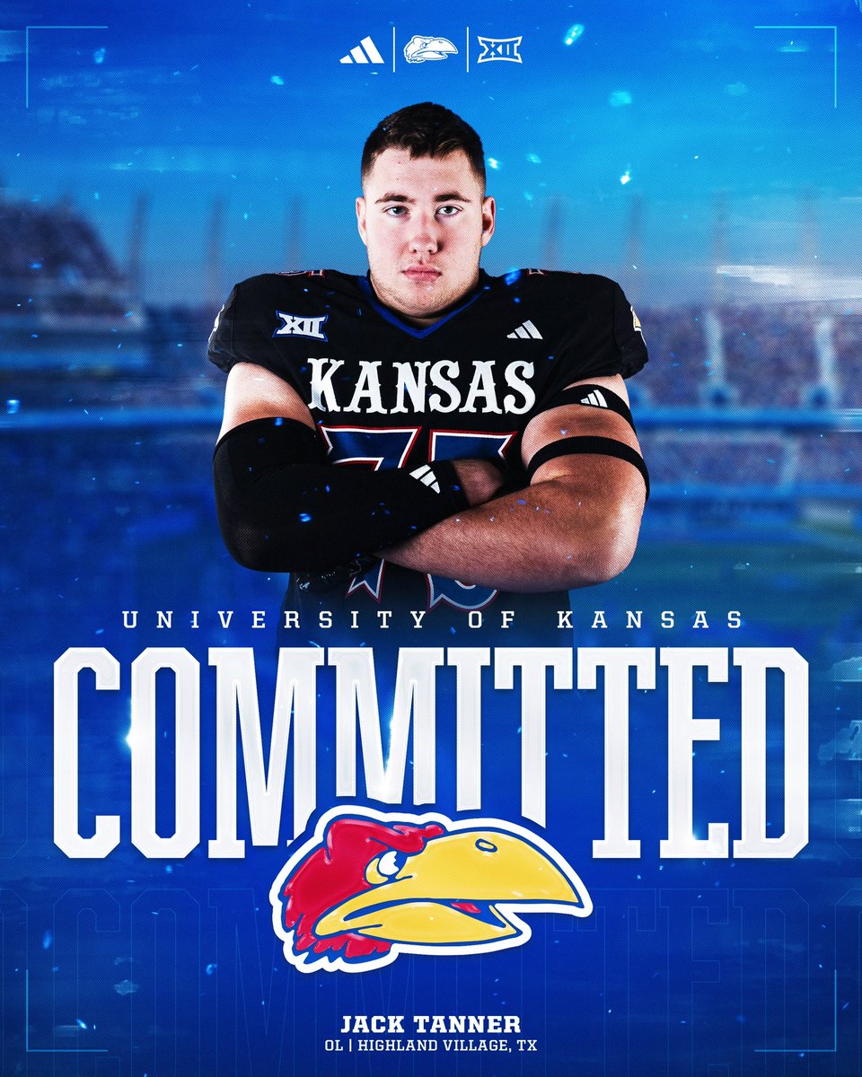 Jack Tanner (@jacktanner2024) on Twitter photo All glory to God! Committed to the University of Kansas! Rock Chalk! <a href="/CoachAgpalsa/">Daryl Agpalsa</a> <a href="/CoachLeipold/">Lance Leipold</a> <a href="/KU_Football/">Kansas Football</a> All glory to God! Committed to the University of Kansas! Rock Chalk! <a href="/CoachAgpalsa/">Daryl Agpalsa</a> <a href="/CoachLeipold/">Lance Leipold</a> <a href="/KU_Football/">Kansas Football</a>
