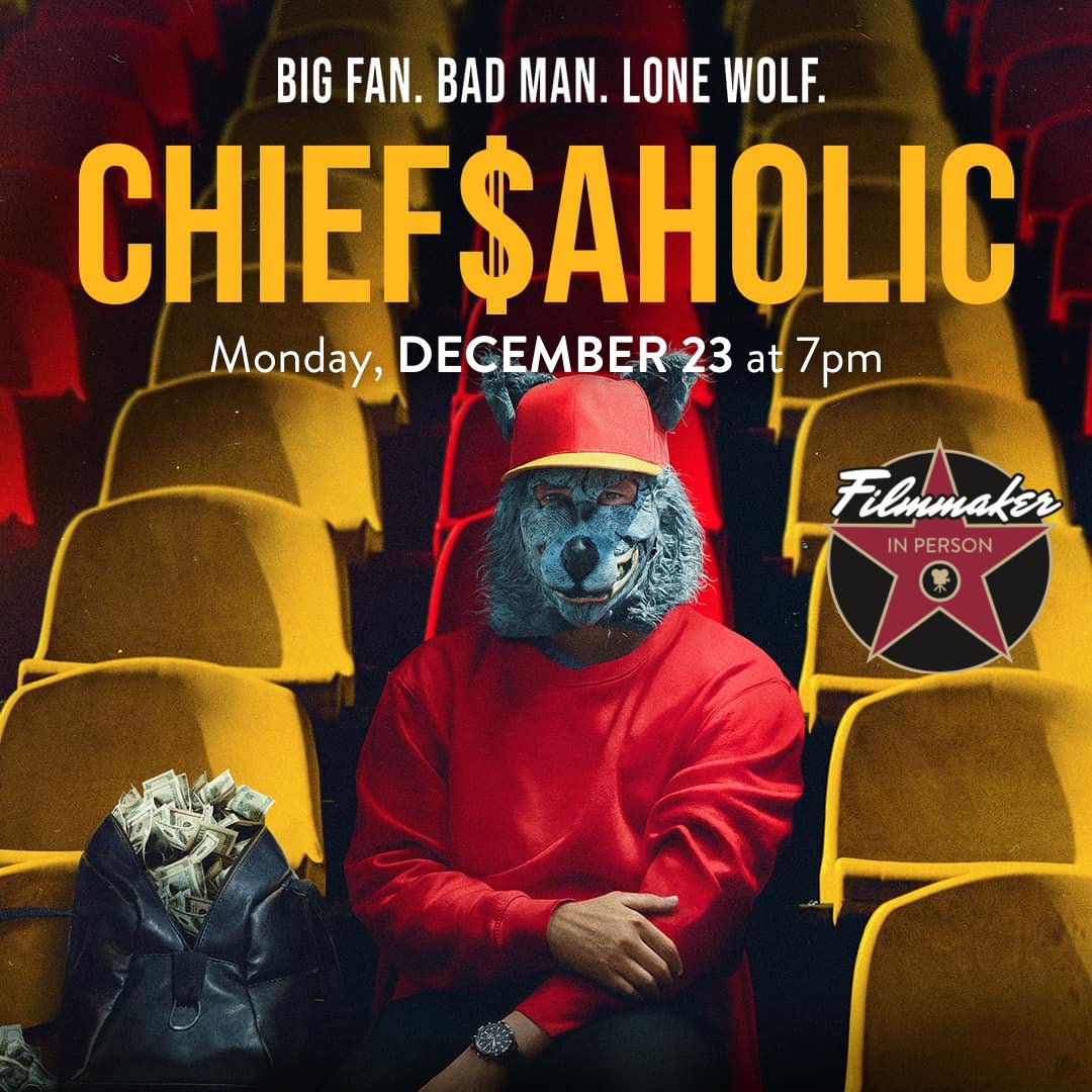 Join us Dec. 23 for a FREE advance screening of CHIEFSAHOLIC + a Q&amp;A w/ the Des Moines based filmmaking team!
This true-crime sports documentary chronicles the chilling story of #Chiefs super fan and serial bank robber Xaviar Babudar.
Reserve your seat:
varsitydesmoines.com/showtimes/chie…