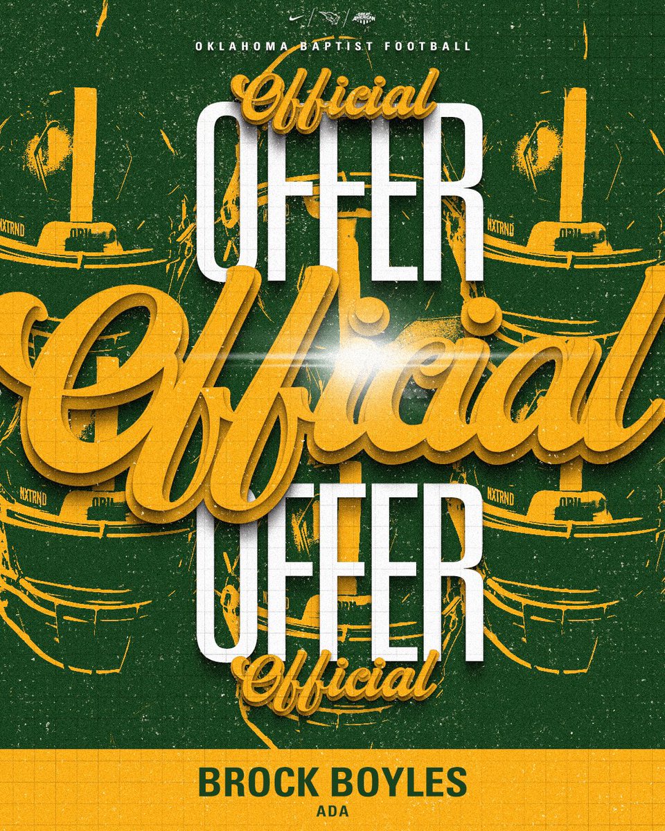 Brockboyles12's tweet photo. After a great conversation with coach @Taggart_Brown I am blessed to receive my first offer from @OBU_Football https://t.co/xCDg3suLjq