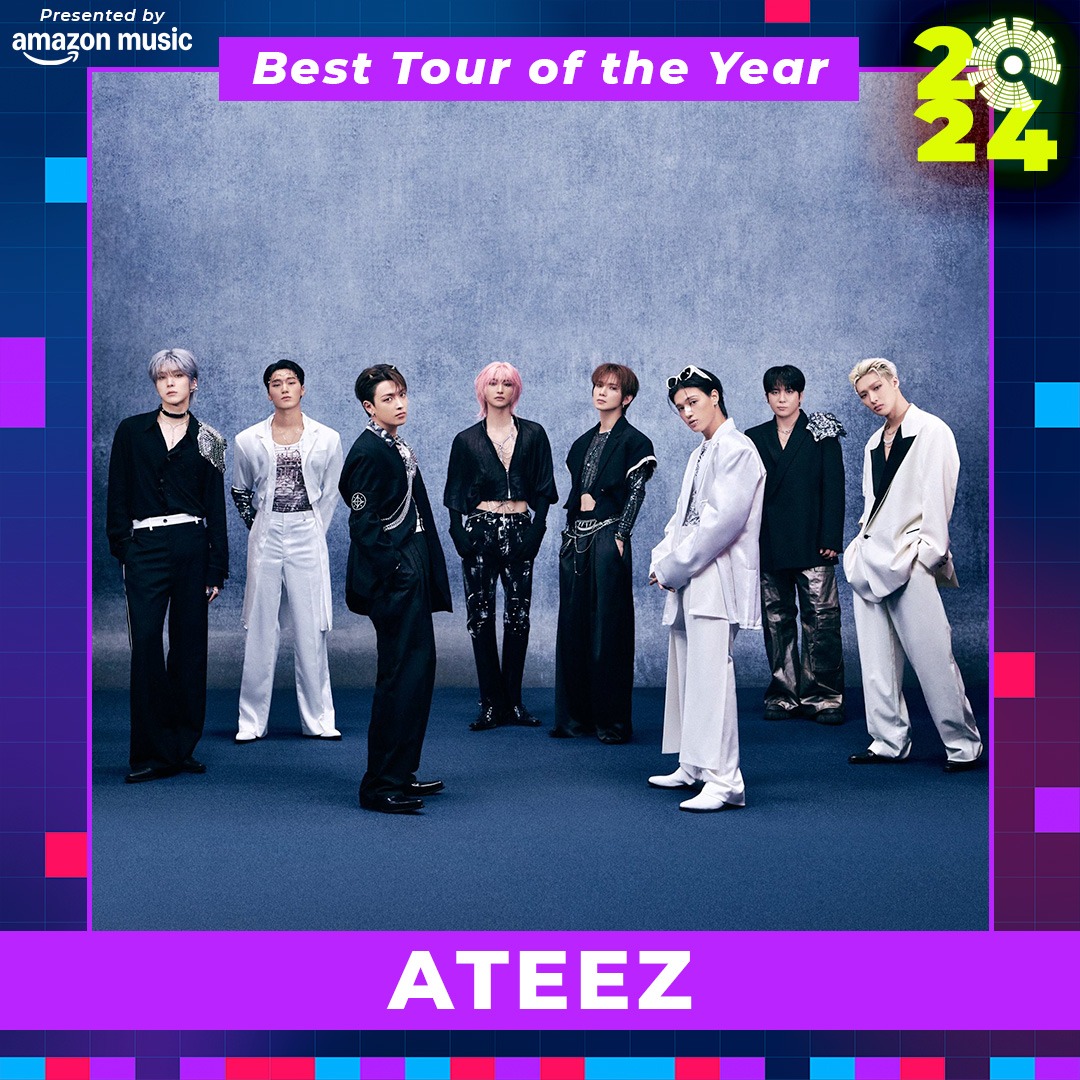 consequence's tweet photo. 2024 Best Tour: ATEEZ

This year's North American outing nudged ATEEZ into even more ambitious territory, and the result was one narrative, immersive, and incredibly impressive tour.

See our full 2024 K-Pop Yearbook → https://t.co/AWtS2rZSeT 

#ATEEZ #에이티즈 #TowardsTheLight