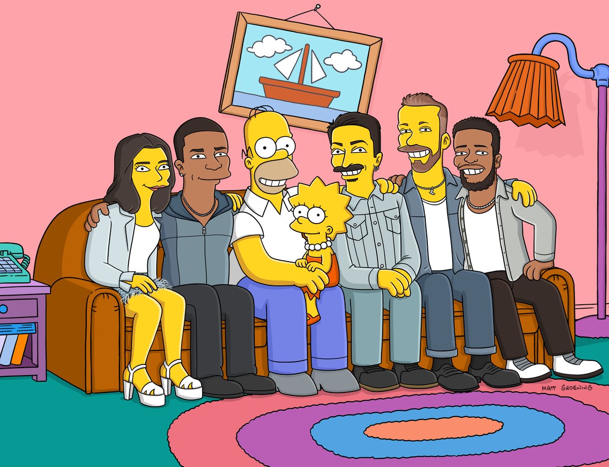 PTXofficial's tweet photo. Spending the holidays in Springfield? Yes, please!!!! 🤩🎄

See (and hear! 🎶) what happens when PTX visits Springfield in a special ALL NEW, DOUBLE-SIZED EPISODE of #TheSimpsons! “O C’mon All Ye Faithful" is STREAMING NOW exclusively on @DisneyPlus. #PTXonTheSimpsons #DisneyPlus https://t.co/TRuLo69O1Q