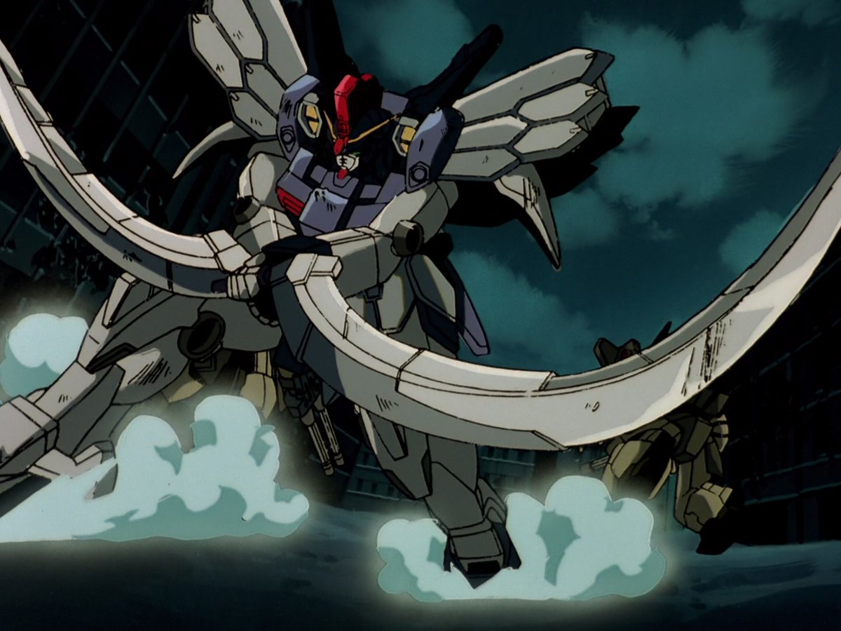 Today's anime #MechaMonday is the Gundam Sandrock Custom from #GundamWing #EndlessWaltz. Not too many updates compared to the TV version beyond the color scheme, but it has an awesome cloak (that deserved more screentime). 🥂

#VintageAnime #Bandai #Sunrise #Kanpai