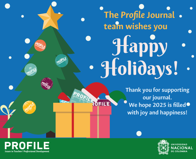 PROFILEJournal's tweet photo. We'd like to wish you Merry Christmas and a happy 2025!
Let's keep up the good work and support for the new year!
#happyholidays #profilejournal #englishteaching #happynewyear https://t.co/6SDQw60xac