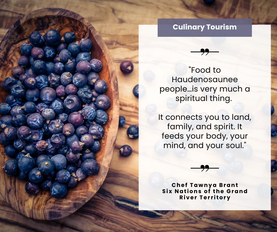 MonicaPoling's tweet photo. The #CulinaryTourismAlliance is spotlighting Canadian culinary innovators and Indigenous chefs! From juniper-braised bison 🦬 to pawpaw Chantilly cream 🍃, dishes connect tradition with innovation. @NiagaraNowMedia  https://t.co/x15vEZKCfr

#CulinaryTourism #GROWFOODTOURISM🍁🍽️ https://t.co/03rUJaKmmz