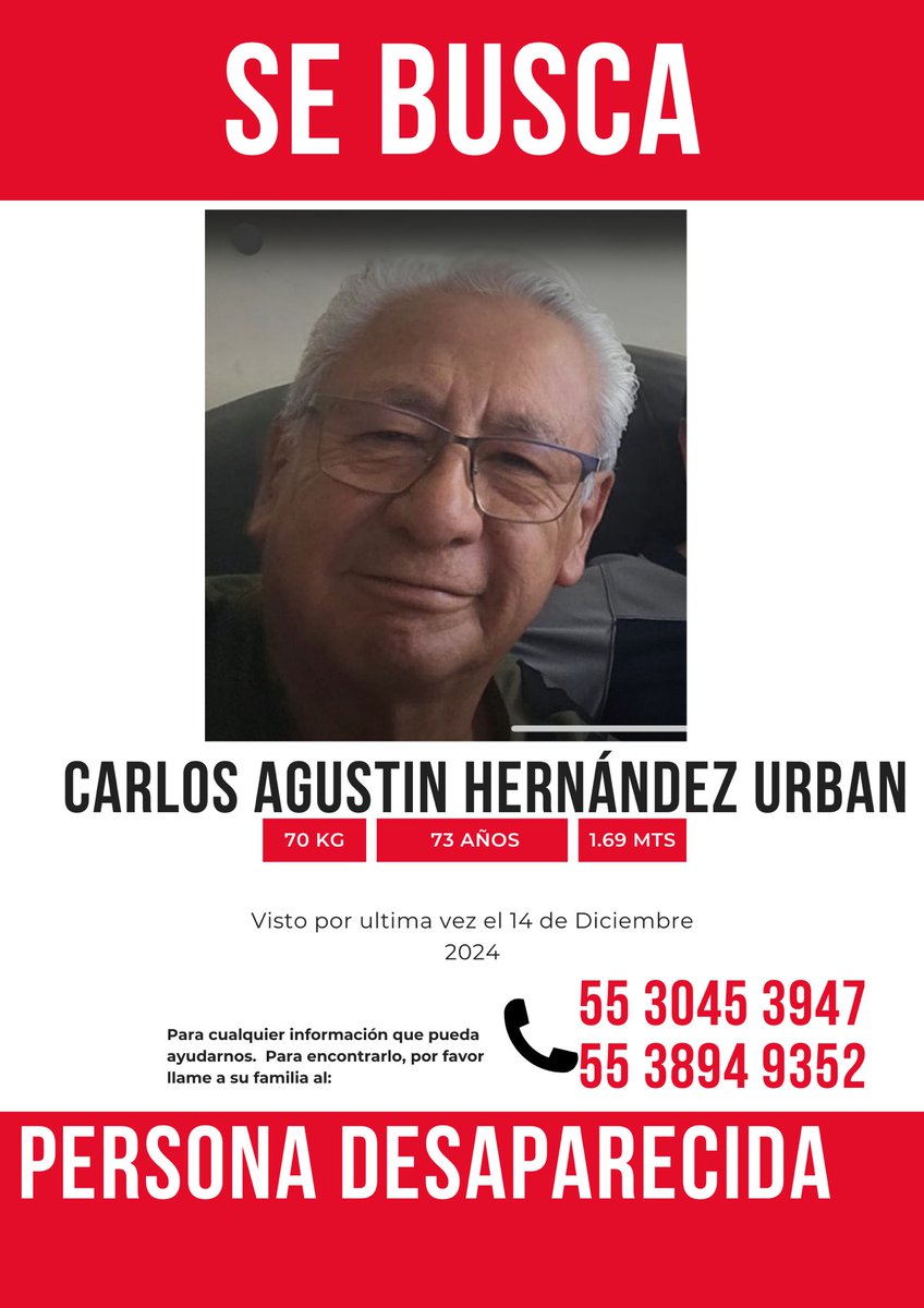 DocThorCH's tweet photo. Favor de compartir, mi papá esta perdido, @Tu_IMSS si se encuentra en alguna de las unidades, @FFipede https://t.co/9MZ8fKACmh