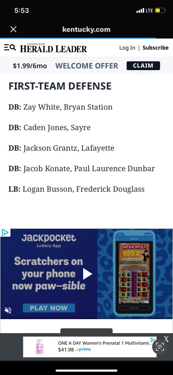 Thank you <a href="/KentuckySports/">Herald-Leader Sports</a> for the recognization <a href="/bryanstationfb/">Bryan Station Football</a>