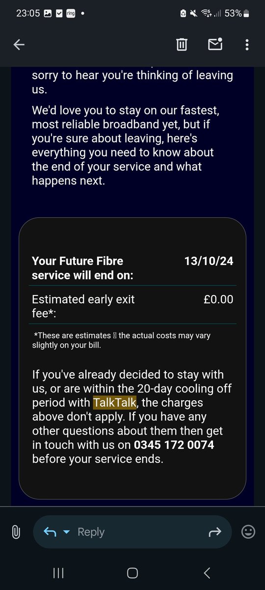 EleanorMayx's tweet photo. @TalkTalk @TalkTalkGroup mind explaining why I'm still being billed after my service was cancelled and disconnected and then being threatened with a poor credit rating and collections??? You said so yourselves I owe NOTHING when I disconnected. https://t.co/gajWDbaB2l