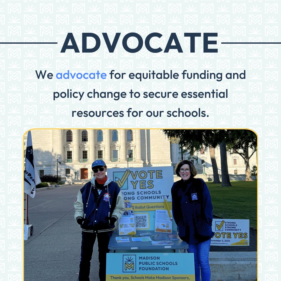 Your financial support and generosity fuel our mission to provide resources, forge partnerships, and advocate for policy changes that remove barriers and help students thrive.

Donate now: schoolsmakemadison.org/donate/
