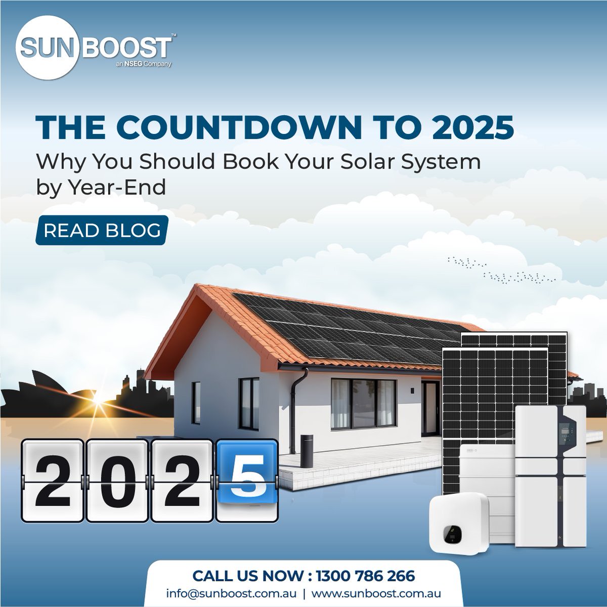 sunboostaus's tweet image. ⏳ Countdown to savings!

2025 is almost here—don't miss Sunboost's tips for scoring amazing end-of-year solar deals. 🌞✅

💻 Read the guide: sunboost.com.au/blog/end-of-ye…
.
.
#solarenergy #solarenergytips #solarguide #solarblog #solarenergyblog #sunboost #sunboostsolar